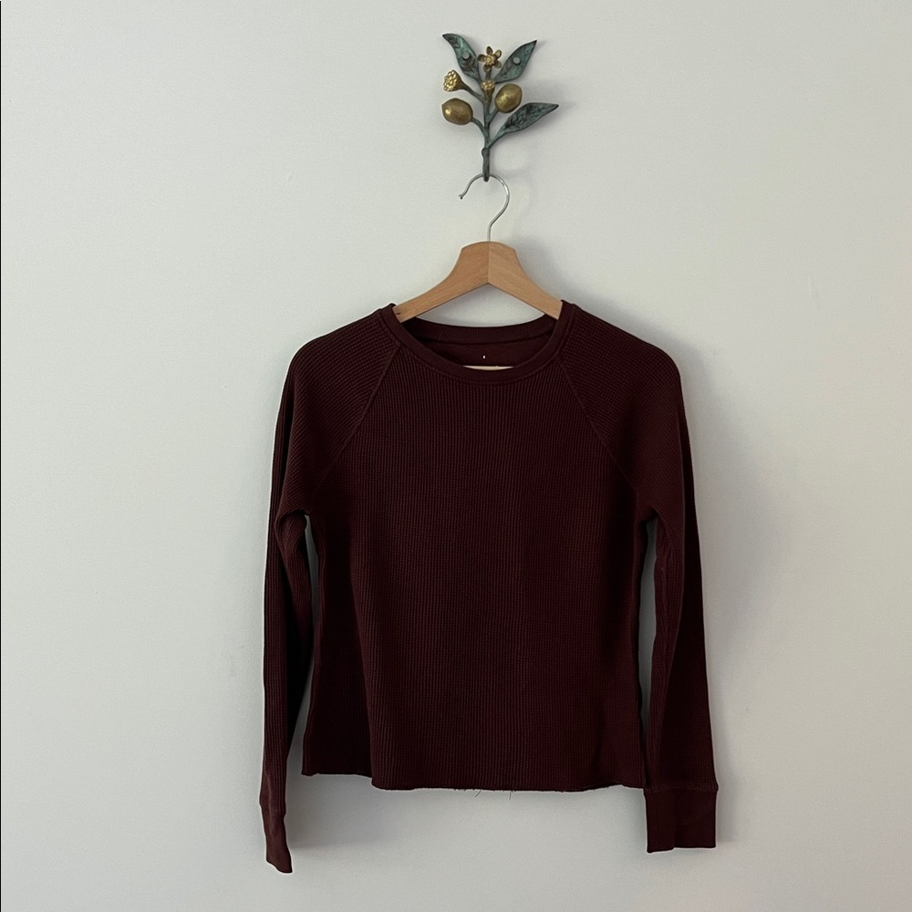 Burgundy Waffle Shirt